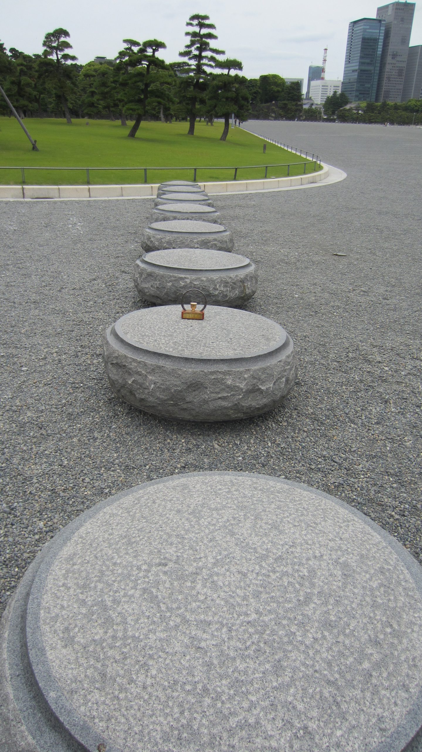 Imperial Palace Tokyo Japan bollards